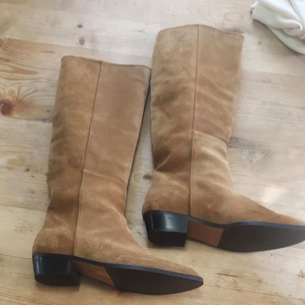 Toral Tan Suede Knee-High Boots